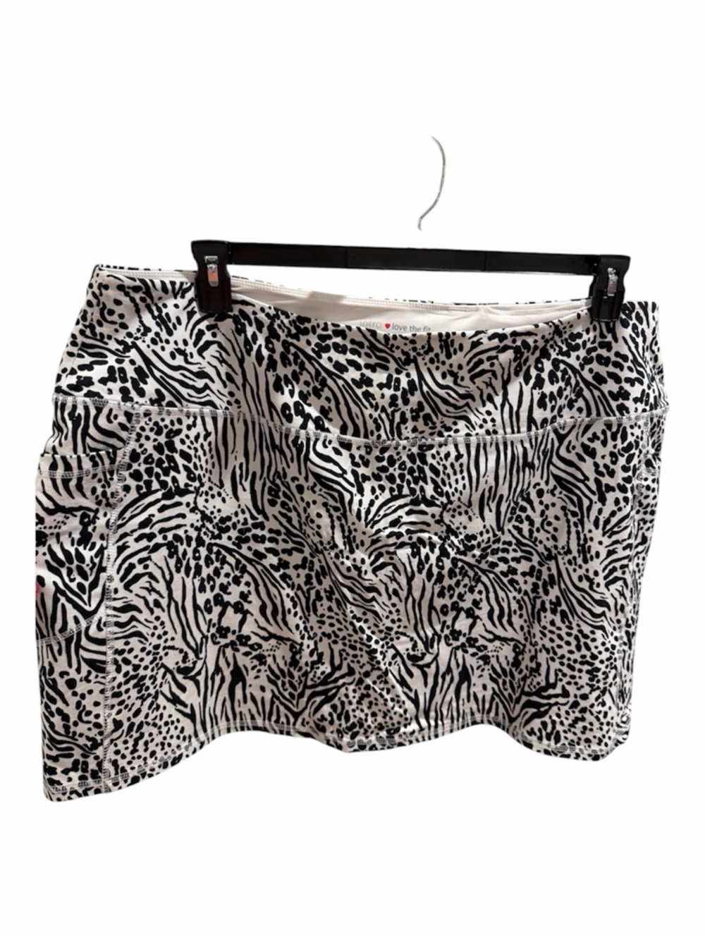 intro. Black and White Animal Print Mini Skirt